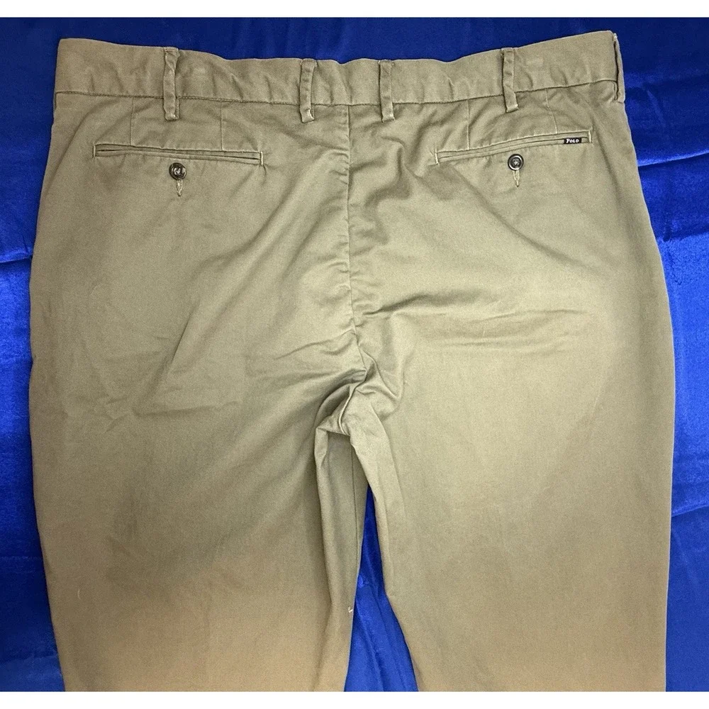 Polo Ralph Lauren Men's 38x32 (38x29.5) Stretch Classic Fit Chino Pants Dark Tan